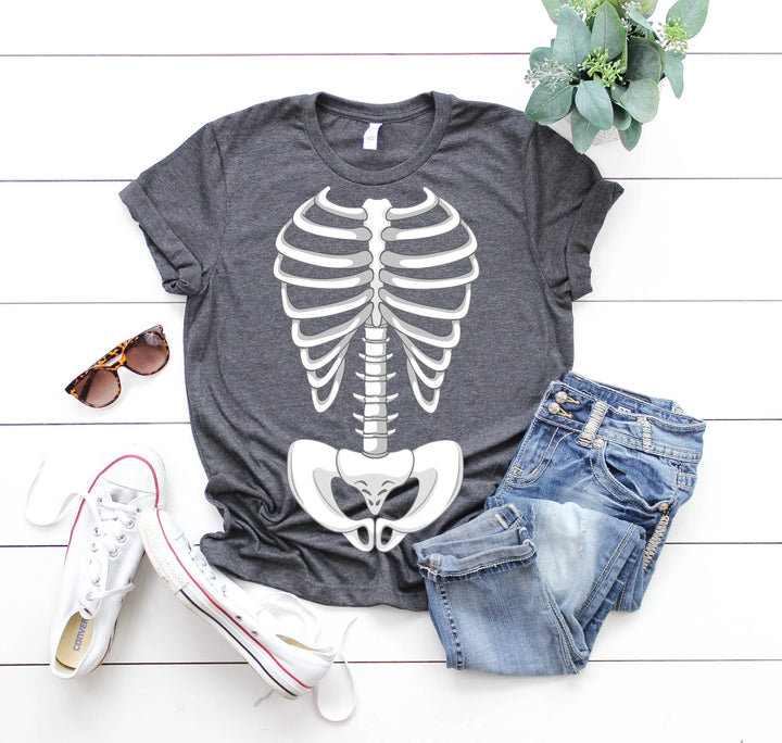 Skeleton Bones Rib Cage Shirt – Halloween Costume & Party Tee Shirtprintingcenter