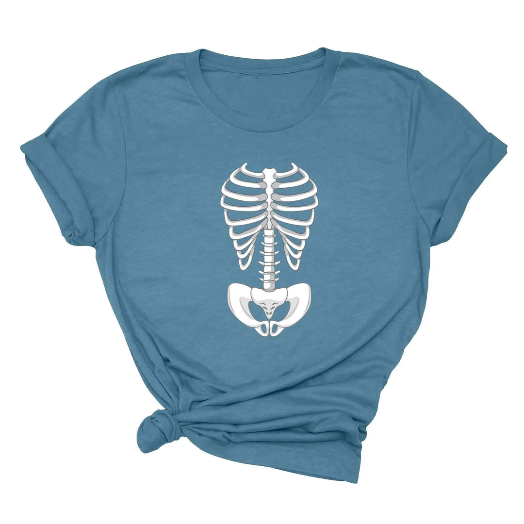 Skeleton Bones Rib Cage Shirt – Halloween Costume & Party Tee Shirtprintingcenter