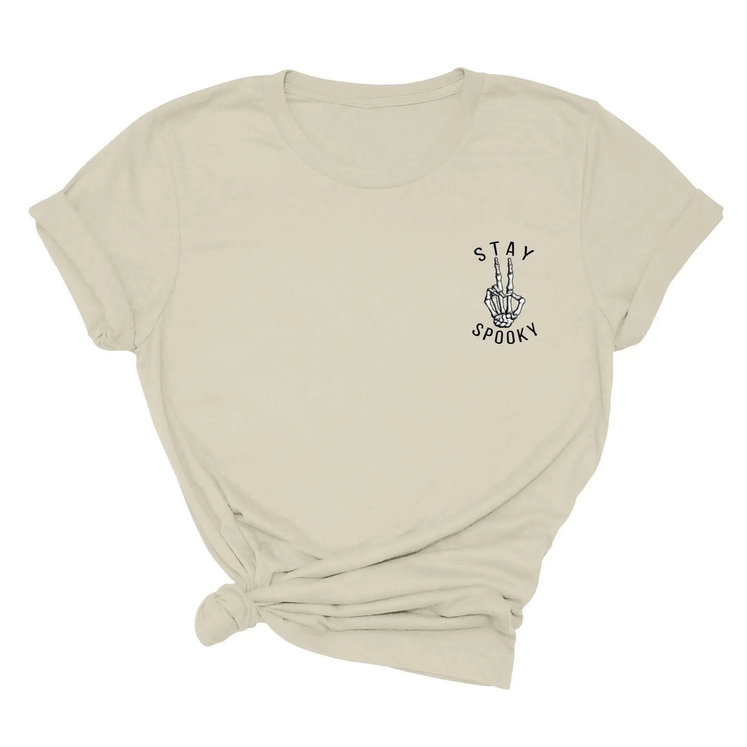 Skeleton Freedom Hands Shirt – Stay Spooky Halloween Tee for Women Shirtprintingcenter