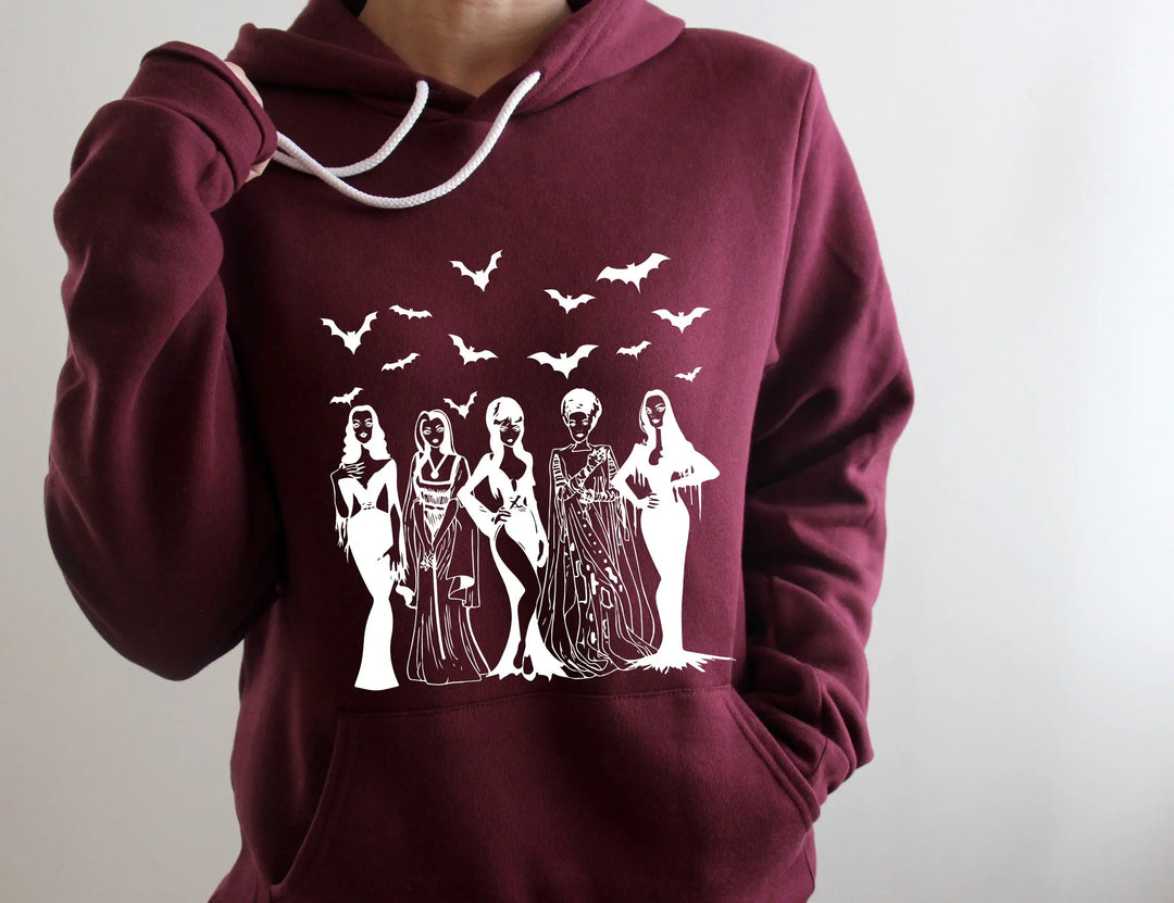 Spooky Squad Hoodie - Halloween Horror & Fall Design for Women Shirtprintingcenter