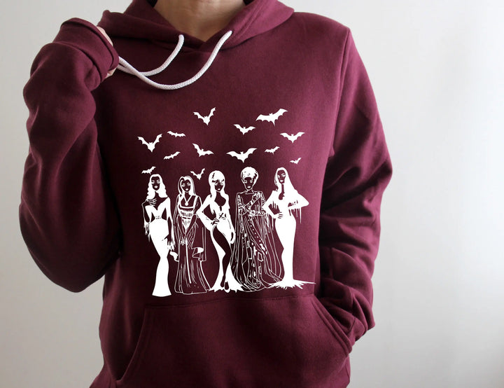 Spooky Squad Hoodie - Halloween Horror & Fall Design for Women Shirtprintingcenter