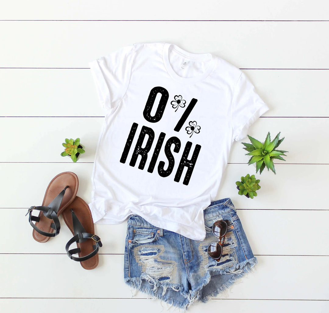 St. Patrick's Day 0% Irish Shirt - Funny Shamrock Tee for Men & Women Shirtprintingcenter