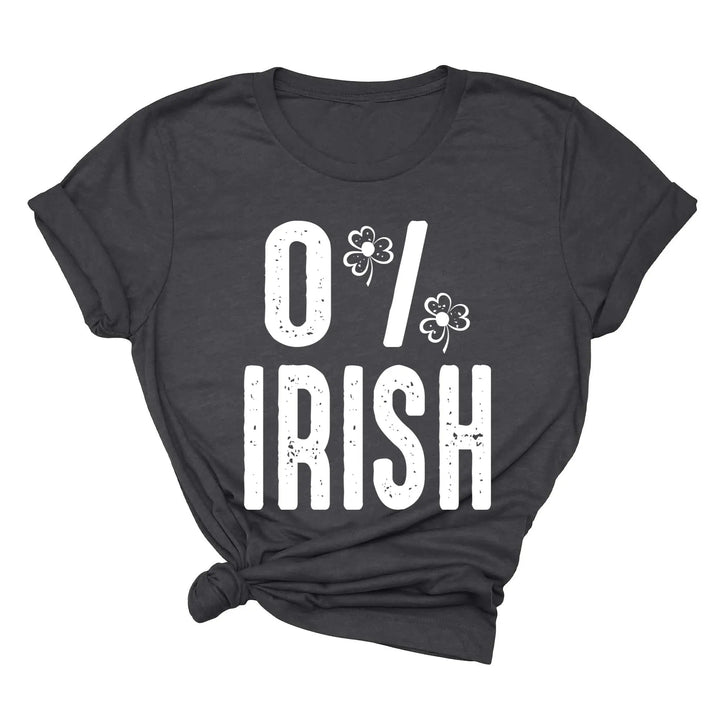 St. Patrick's Day 0% Irish Shirt - Funny Shamrock Tee for Men & Women Shirtprintingcenter