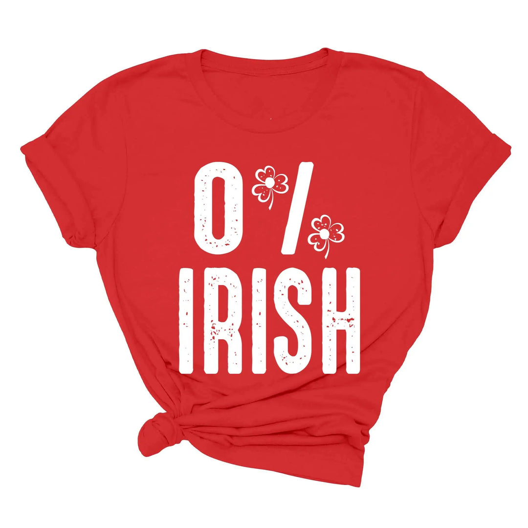 St. Patrick's Day 0% Irish Shirt - Funny Shamrock Tee for Men & Women Shirtprintingcenter