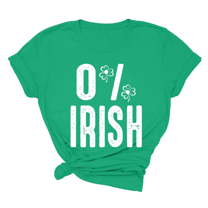 St. Patrick's Day 0% Irish Shirt - Funny Shamrock Tee for Men & Women Shirtprintingcenter