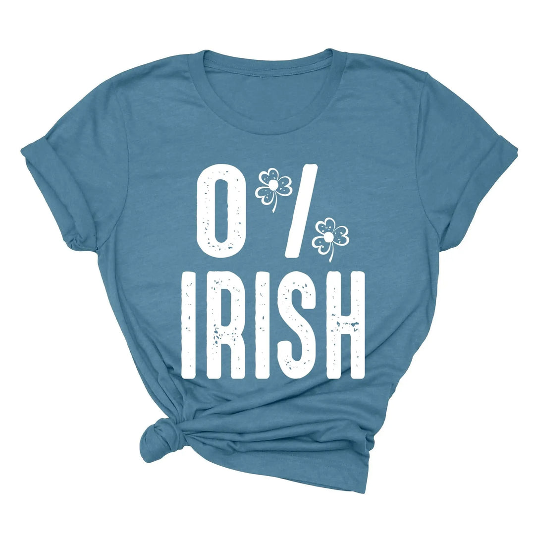 St. Patrick's Day 0% Irish Shirt - Funny Shamrock Tee for Men & Women Shirtprintingcenter