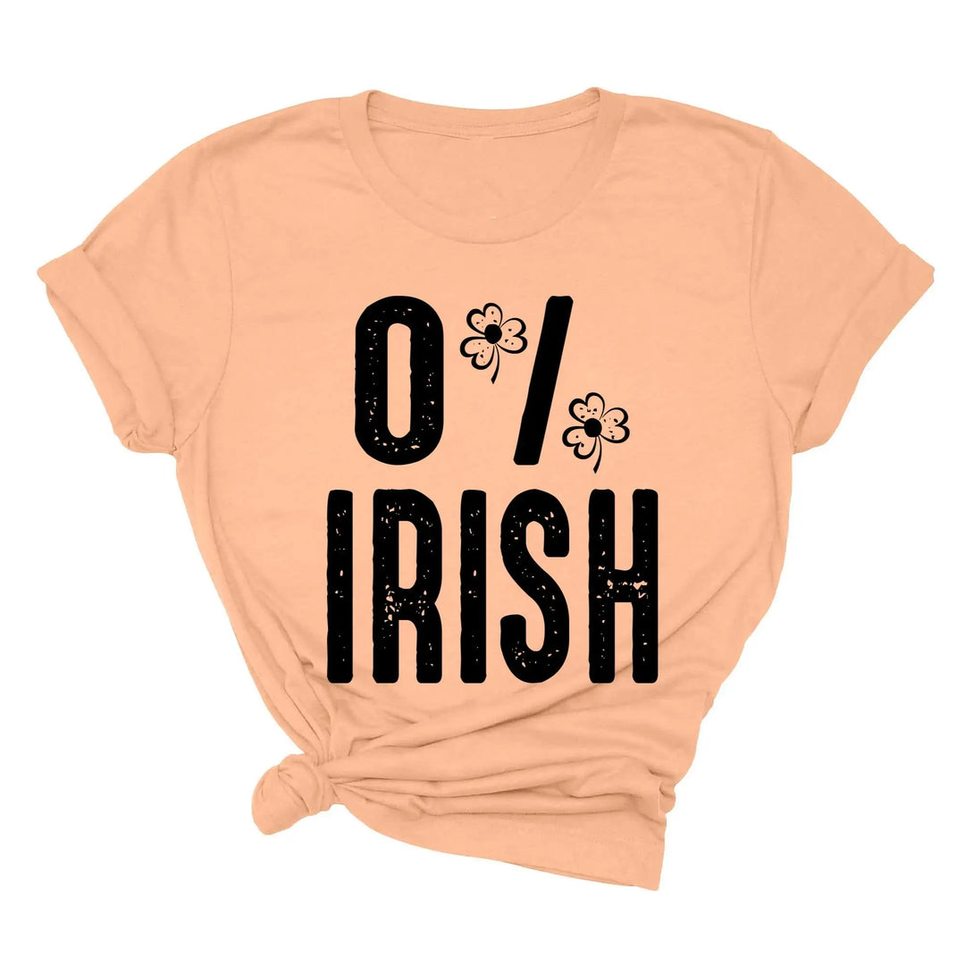 St. Patrick's Day 0% Irish Shirt - Funny Shamrock Tee for Men & Women Shirtprintingcenter