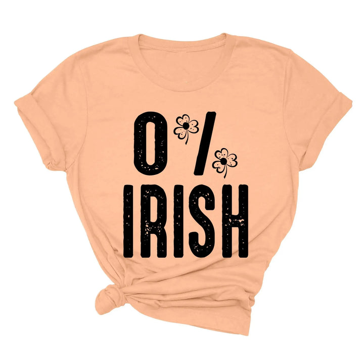 St. Patrick's Day 0% Irish Shirt - Funny Shamrock Tee for Men & Women Shirtprintingcenter