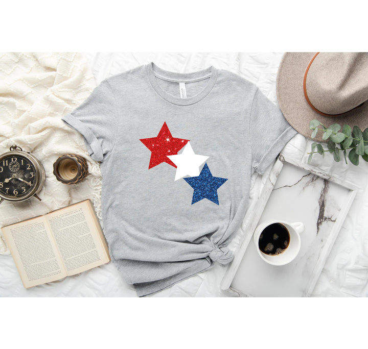 Star Colorly 4th of July Shirt - Red, White & Blue Independence Day Tee Shirtprintingcenter