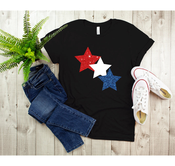 Star Colorly 4th of July Shirt - Red, White & Blue Independence Day Tee Shirtprintingcenter