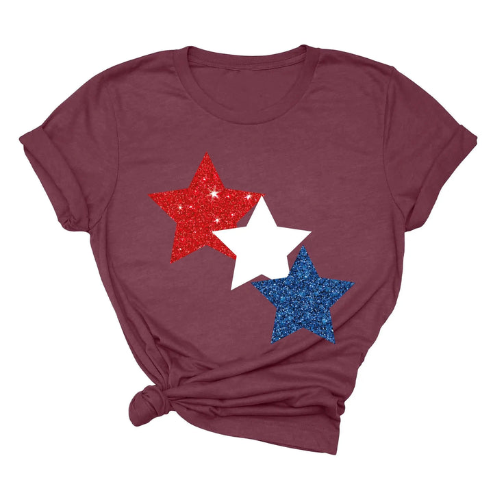 Star Colorly 4th of July Shirt - Red, White & Blue Independence Day Tee Shirtprintingcenter