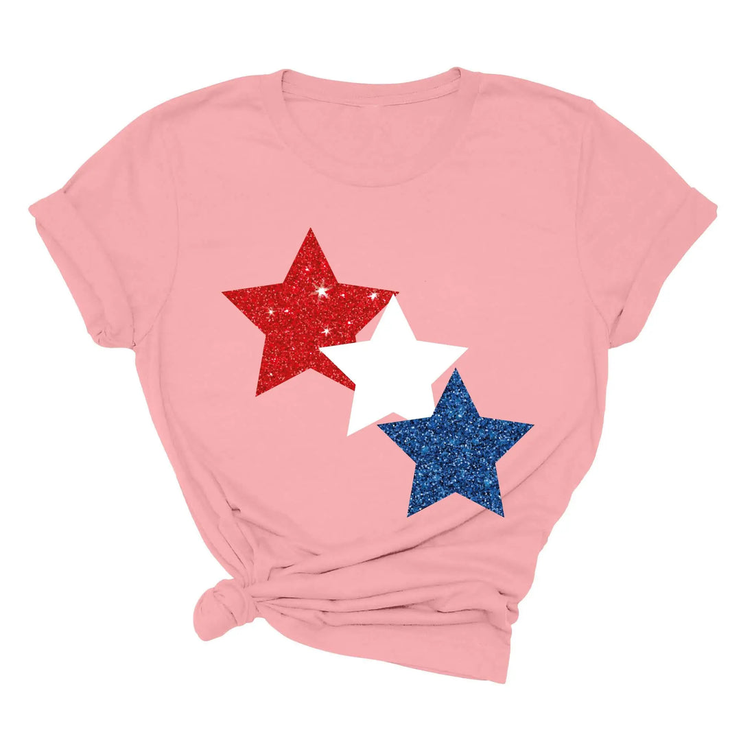 Star Colorly 4th of July Shirt - Red, White & Blue Independence Day Tee Shirtprintingcenter