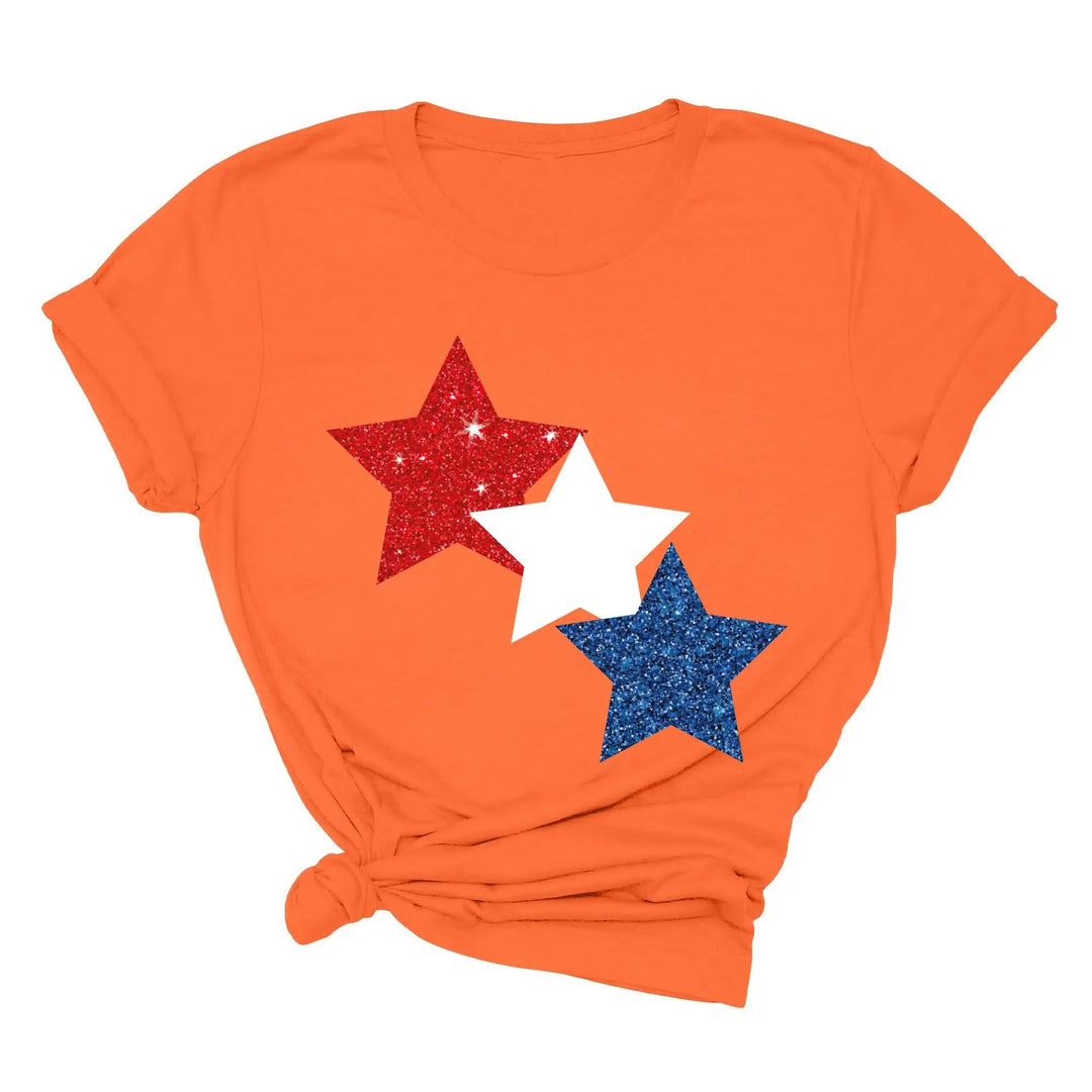 Star Colorly 4th of July Shirt - Red, White & Blue Independence Day Tee Shirtprintingcenter
