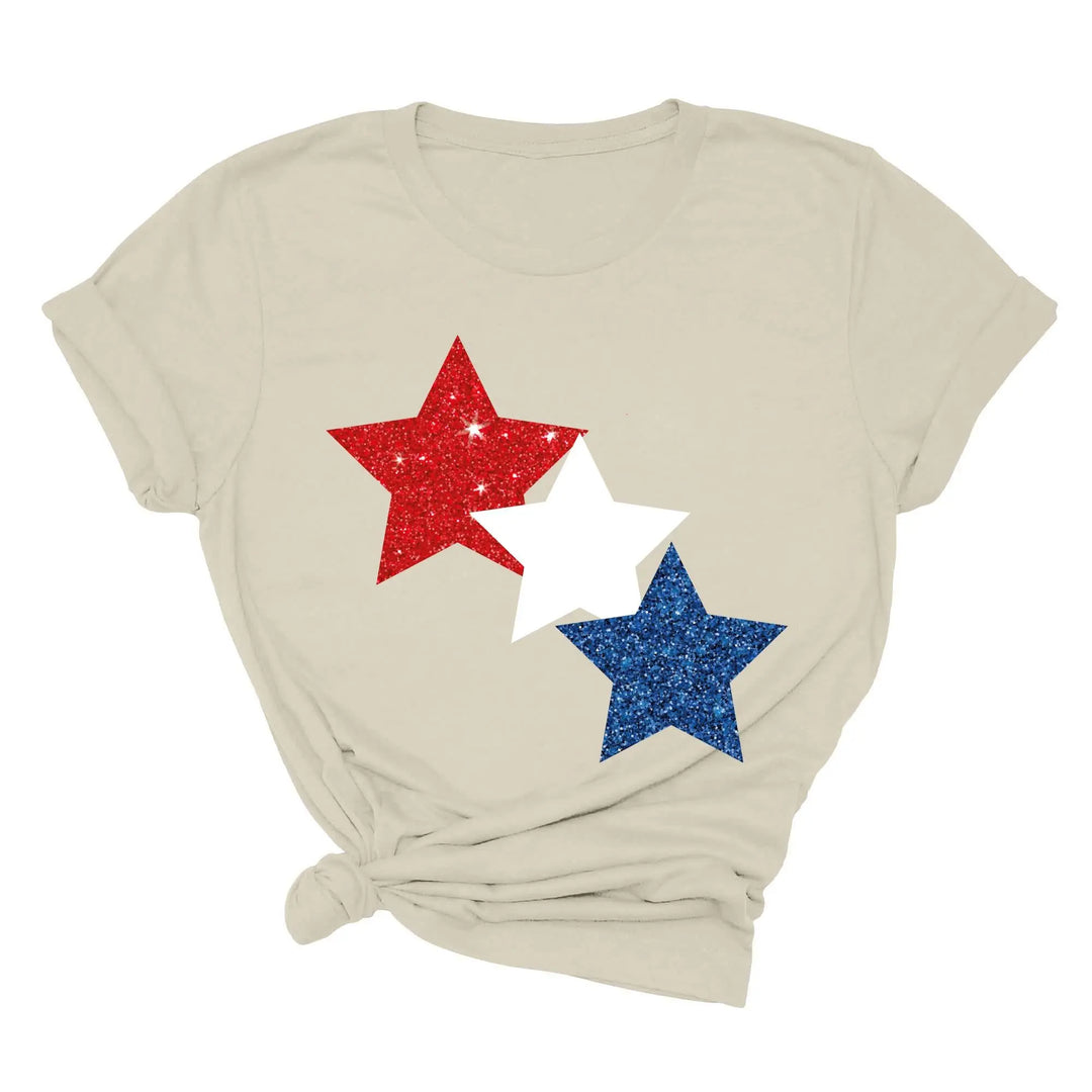 Star Colorly 4th of July Shirt - Red, White & Blue Independence Day Tee Shirtprintingcenter