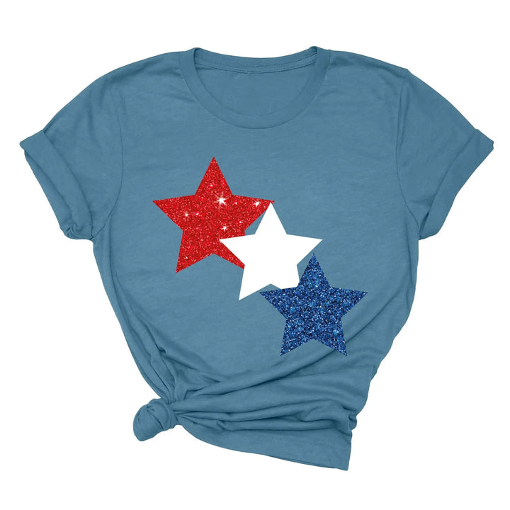 Star Colorly 4th of July Shirt - Red, White & Blue Independence Day Tee Shirtprintingcenter