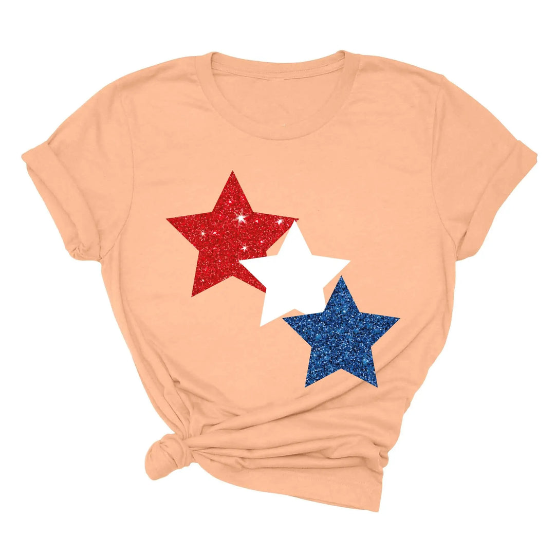 Star Colorly 4th of July Shirt - Red, White & Blue Independence Day Tee Shirtprintingcenter