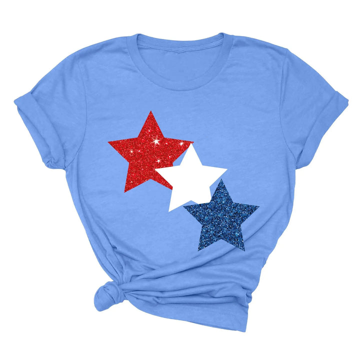 Star Colorly 4th of July Shirt - Red, White & Blue Independence Day Tee Shirtprintingcenter