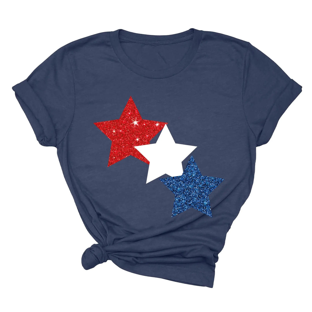 Star Colorly 4th of July Shirt - Red, White & Blue Independence Day Tee Shirtprintingcenter