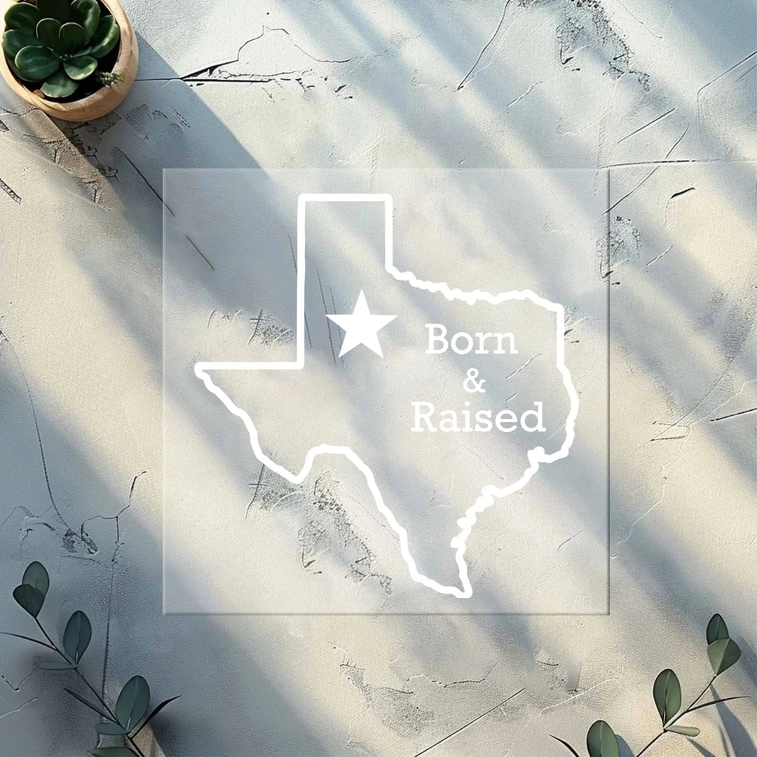 Transferencias DTF de personas nacidas y criadas en Texas, mapa del estado de Texas