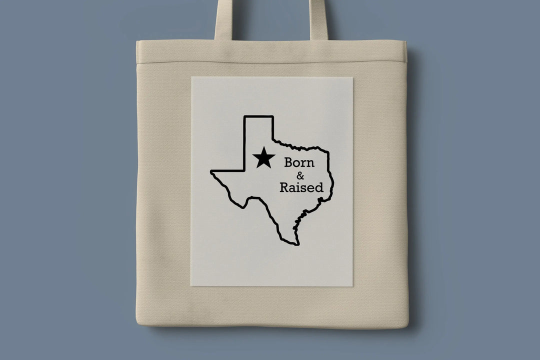 Transferencias DTF de personas nacidas y criadas en Texas, mapa del estado de Texas