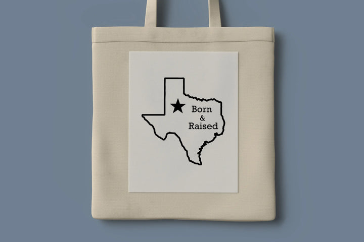 Transferencias DTF de personas nacidas y criadas en Texas, mapa del estado de Texas