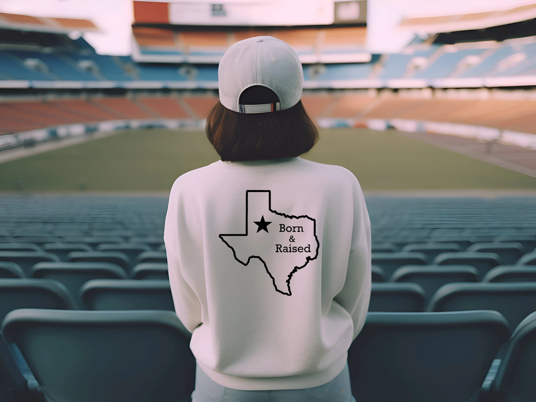 Transferencias DTF de personas nacidas y criadas en Texas, mapa del estado de Texas