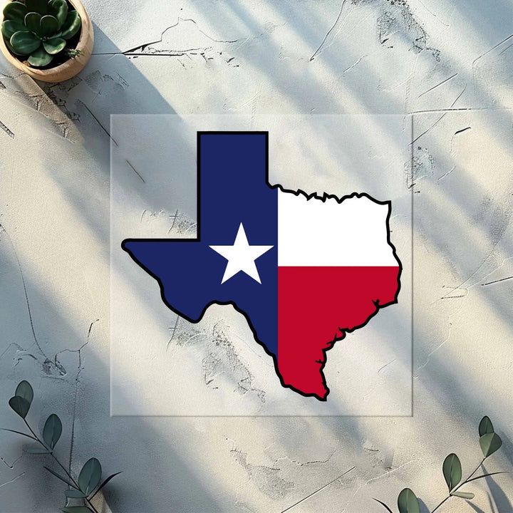 Transferencia DTF de la bandera de Texas, Transferencia DTF del mapa de Texas, Transferencia DTF del estado de Texas