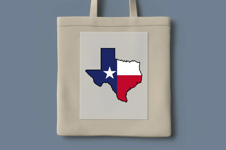 Transferencia DTF de la bandera de Texas, Transferencia DTF del mapa de Texas, Transferencia DTF del estado de Texas