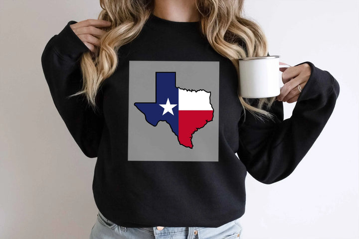 Transferencia DTF de la bandera de Texas, Transferencia DTF del mapa de Texas, Transferencia DTF del estado de Texas