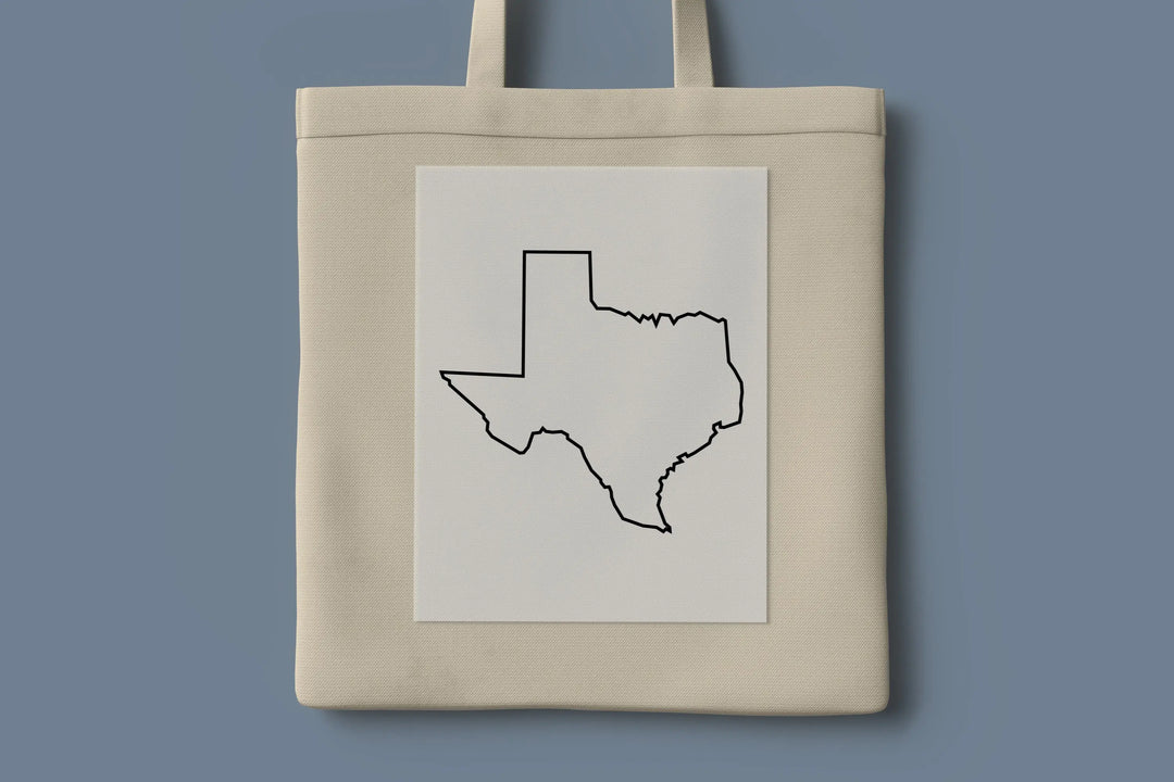 Transferencias DTF del mapa de Texas, Transferencias DTF del estado de Texas