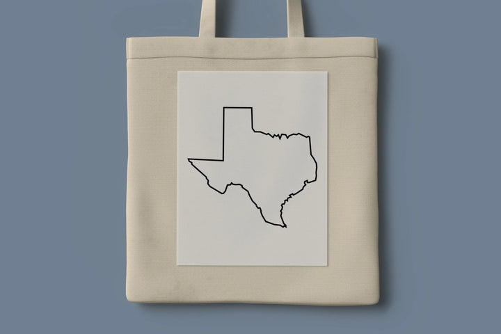 Transferencias DTF del mapa de Texas, Transferencias DTF del estado de Texas