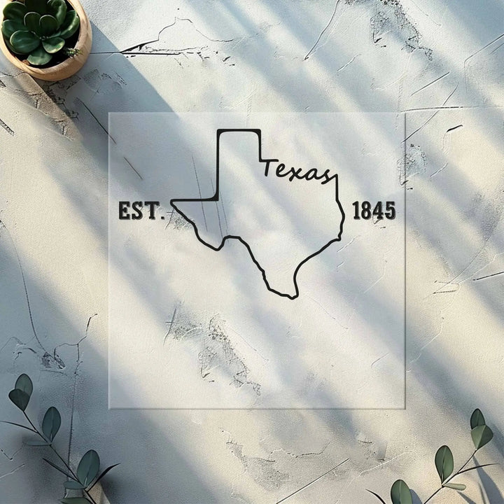 Transferencias DTF del mapa de Texas (Est. 1845), Transferencias DTF del mapa del estado de Texas