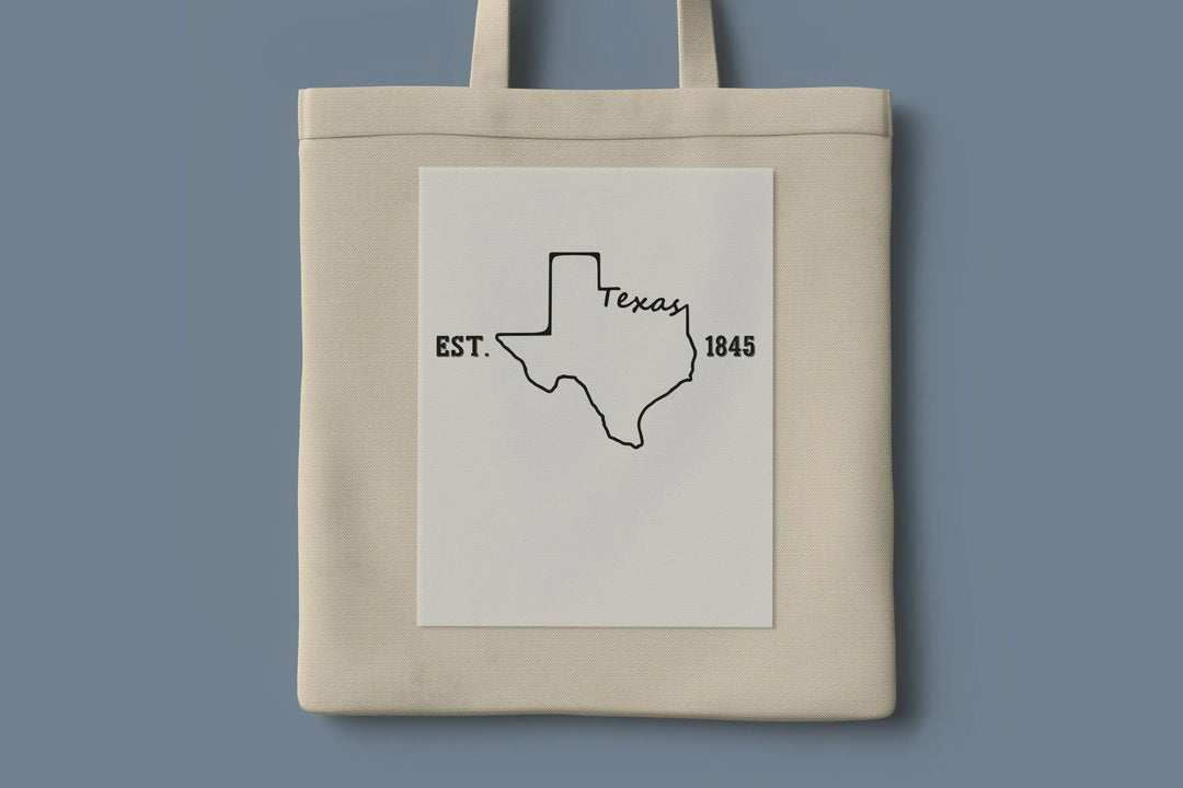 Transferencias DTF del mapa de Texas (Est. 1845), Transferencias DTF del mapa del estado de Texas