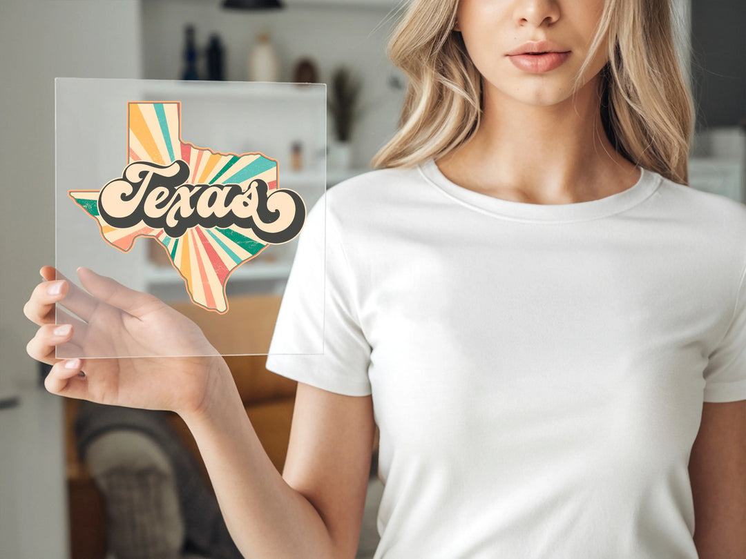 Texas Retro Dtf Transfer, Vintage Texas Dtf Transfer