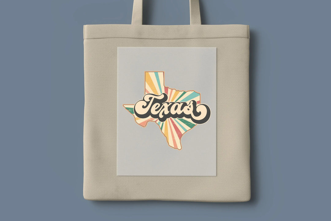 Texas Retro Dtf Transfer, Vintage Texas Dtf Transfer