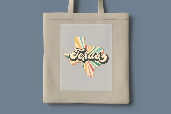 Texas Retro Dtf Transfer, Vintage Texas Dtf Transfer