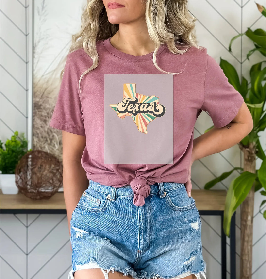 Texas Retro Dtf Transfer, Vintage Texas Dtf Transfer