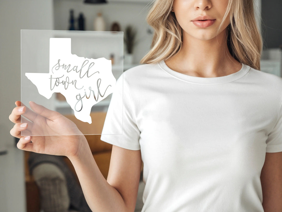 Transferencias DTF para chicas de pueblos pequeños de Texas, mapa de Texas