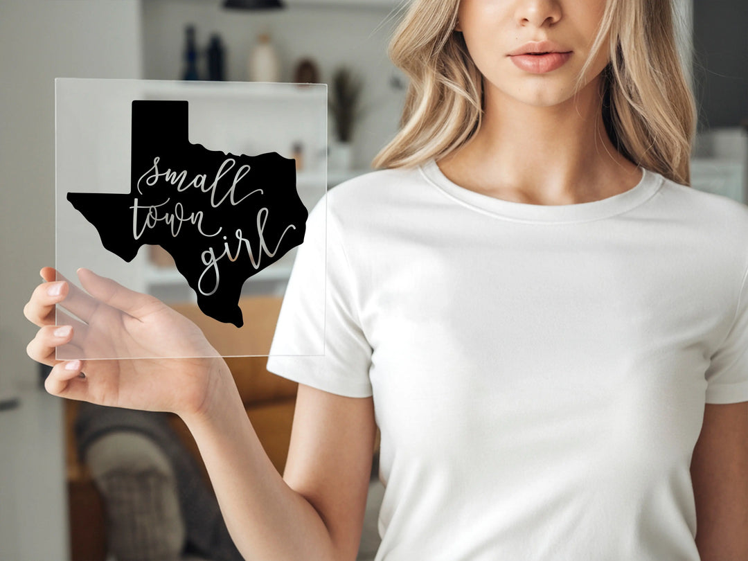 Transferencias DTF para chicas de pueblos pequeños de Texas, mapa de Texas