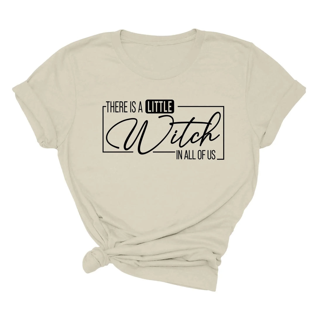 There's a Little Witch in All of Us Shirt – Funny Halloween Party Tee Shirtprintingcenter