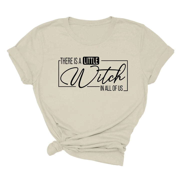There's a Little Witch in All of Us Shirt – Funny Halloween Party Tee Shirtprintingcenter