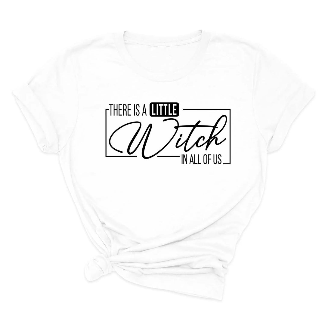 There's a Little Witch in All of Us Shirt – Funny Halloween Party Tee Shirtprintingcenter