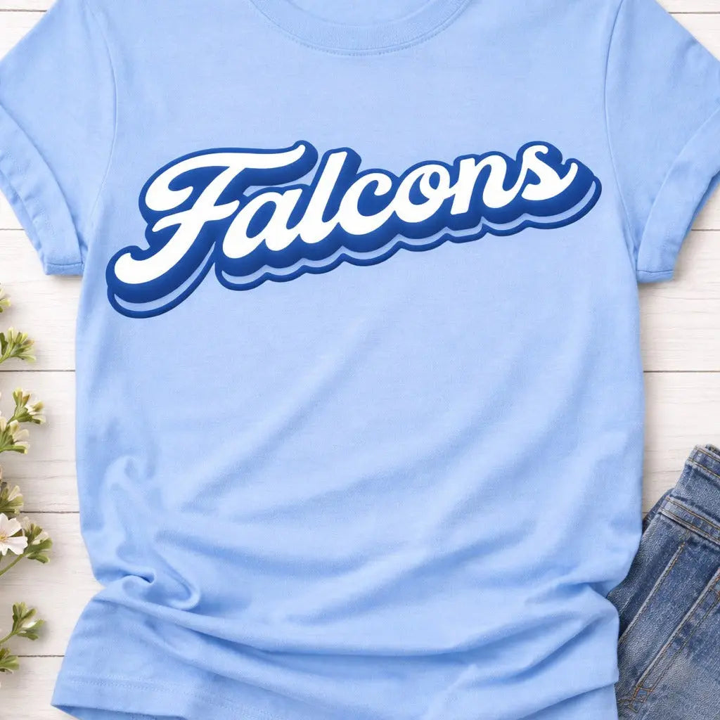 Tompkins High School Falcons Tee – Bella Canvas Single Side Puff Print Shirtprintingcenter