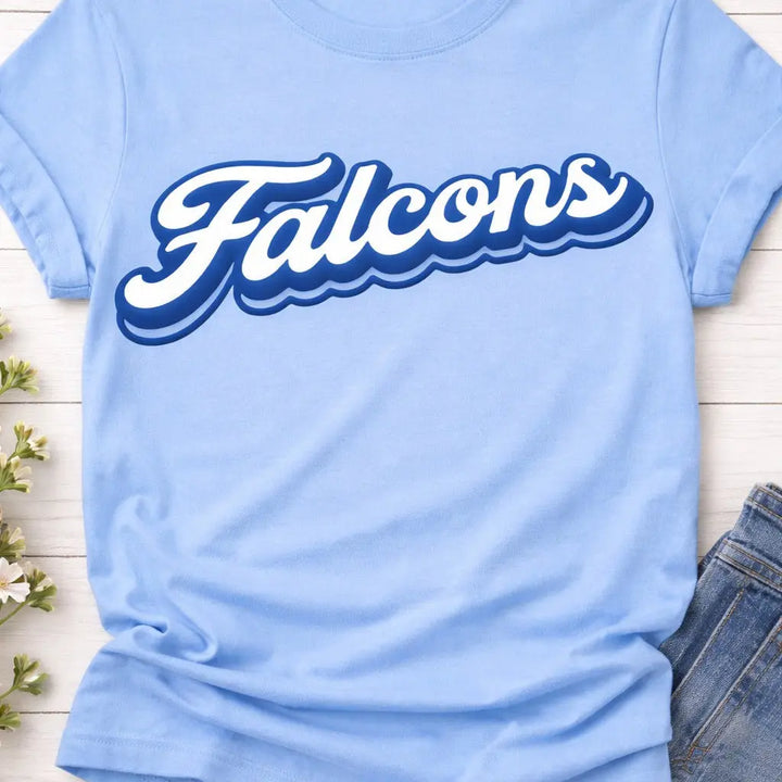 Tompkins High School Falcons Tee – Bella Canvas Single Side Puff Print Shirtprintingcenter