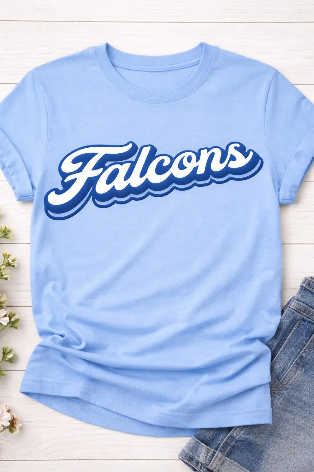 Tompkins High School Falcons Tee – Bella Canvas Single Side Puff Print Shirtprintingcenter