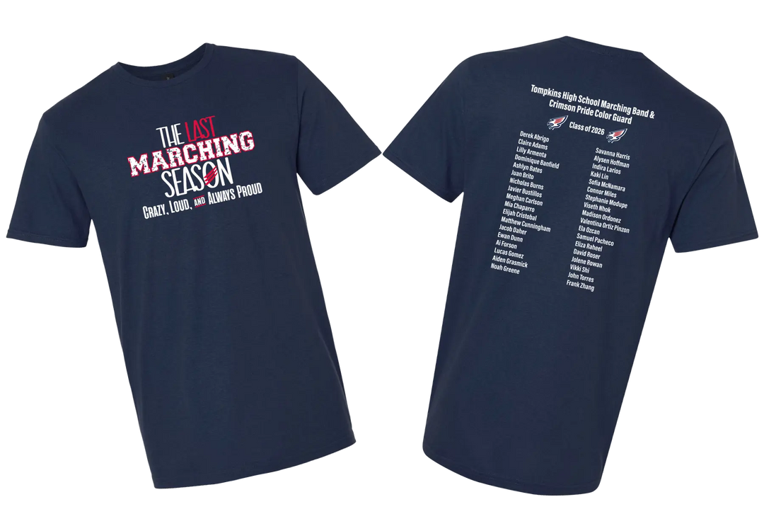 Tompkins High School Marching Band & Crimson Pride Color Guard - Shirtprintingcenter  