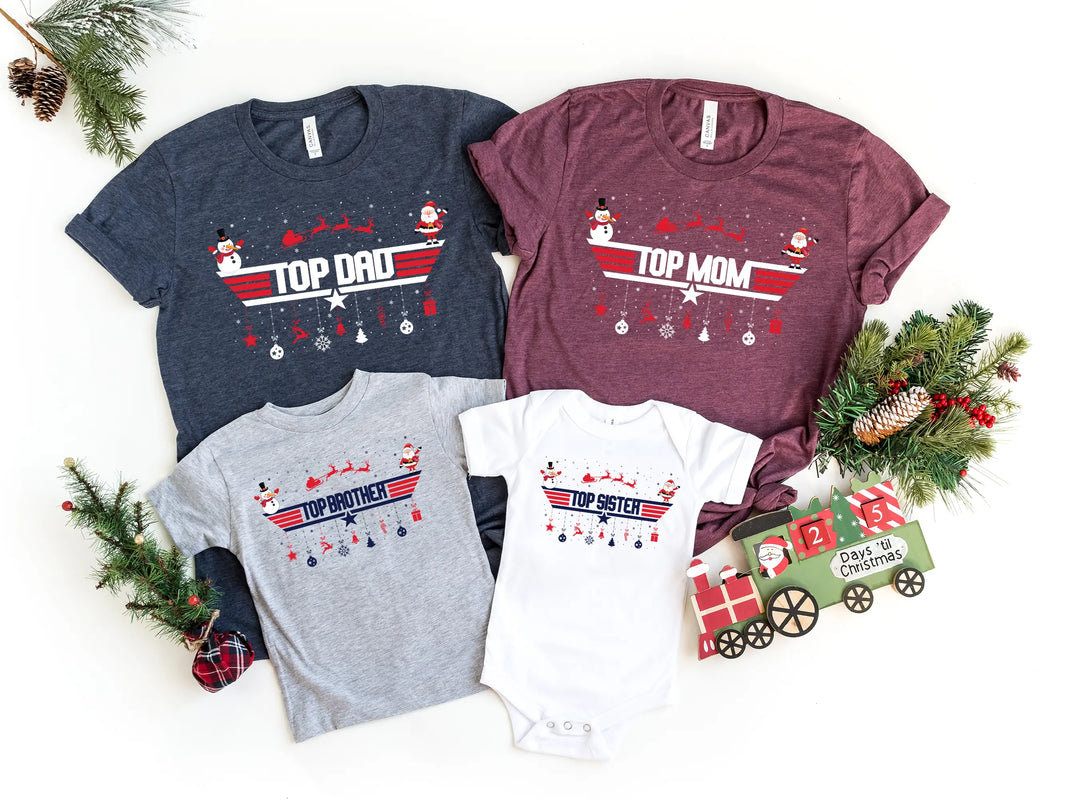 Top Dad Christmas T-Shirt | Top Family Christmas T-Shirt | Top Dad Papa Christmas  Shirt Shirtprintingcenter