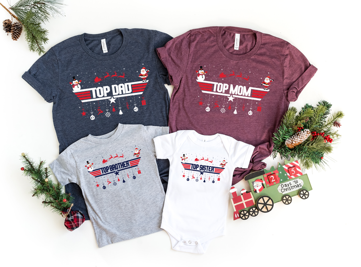 Top Dad Christmas T-Shirt | Top Family Christmas T-Shirt | Top Dad Papa Christmas  Shirt