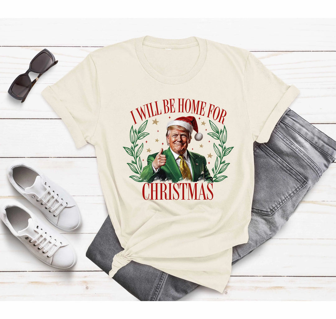 Trump Christmas Shirt | I'll Be Home for Christmas Tee Shirtprintingcenter