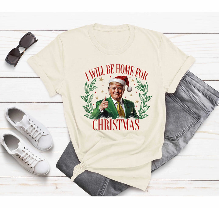 Trump Christmas Shirt | I'll Be Home for Christmas Tee Shirtprintingcenter